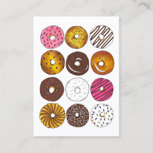 Donut Shop Donuts Doughnut Frühstück Küche Bäckere Visitenkarte