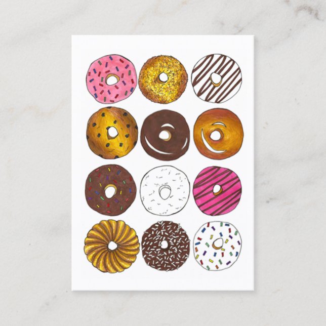 Donut Shop Donuts Doughnut Frühstück Küche Bäckere Visitenkarte (Vorderseite)