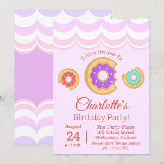 Donut Shop Mattiert Donuts Geburtstag Einladung