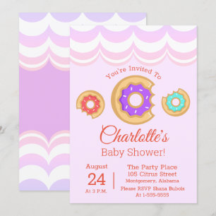 Donut Shop Mattiert Donuts Sprinkle Kinderdusche Einladung