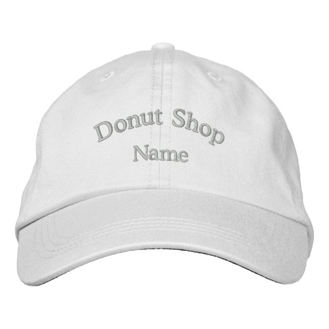 Donut Shop Name bestickter Hut (Vorderseite)