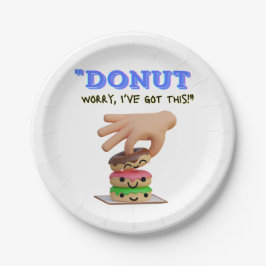 Donut Sorge, das got Pappteller