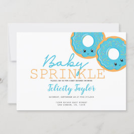 Donut Sprinkle Baby Dusche Blue Twin Boys Ankündigung