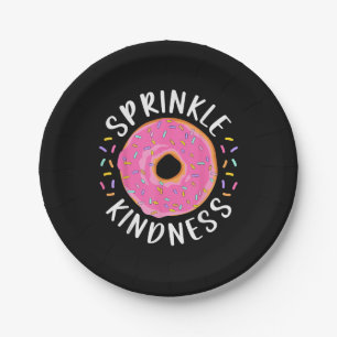 Donut Sprinkle Kindness Funny Girls - Frauen Dough Pappteller