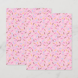 Donut Sprinkles Scrapbook Paper Pink Craft Paper