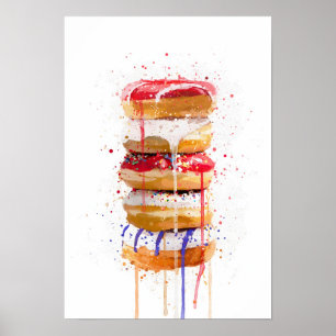 Donut-Stapel Poster