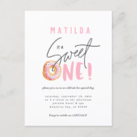 Donut sucré une invitation de 1er anniversaire
