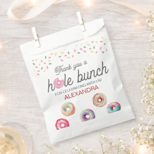 Donut süß ein rosa 1. Geburtstags-Party Geschenktütchen