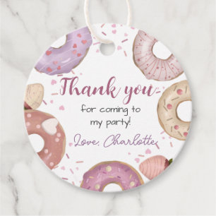 Donut Sweet Birthday Vielen Dank Geschenkanhänger
