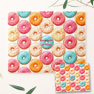 Donut Sweet Colorful Pink Individuelle Name Text