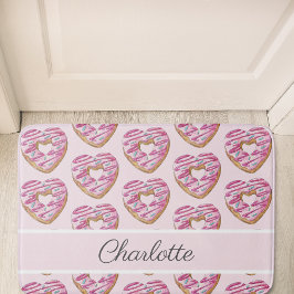 Donut Sweet Girl Muster Personalisiert Name Badematte