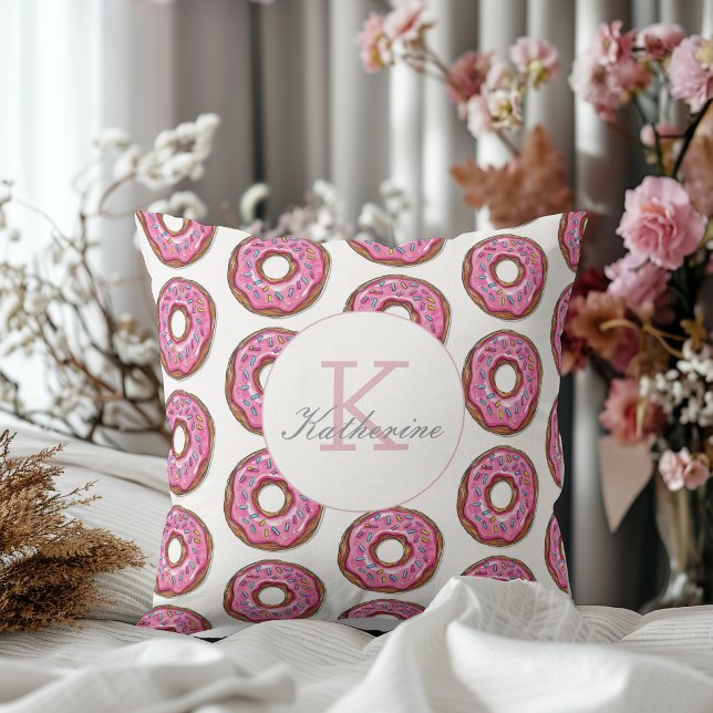 Donut Sweet Girl Sprinkles Pattern Individuelle Na Kissen (Von Creator hochgeladen)