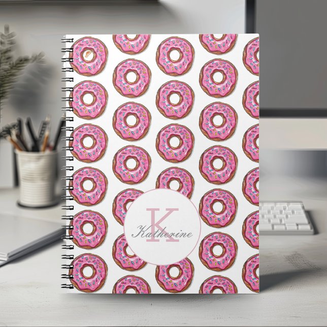 Donut Sweet Girl Sprinkles Pattern Individuelle Na Notizblock (Von Creator hochgeladen)