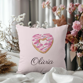 Donut Sweet Girl Sprinkles Personalisierter Name Kissen