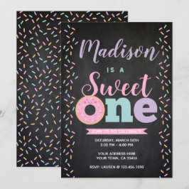 Donut, Sweet One, 1. Geburtstag Einladung