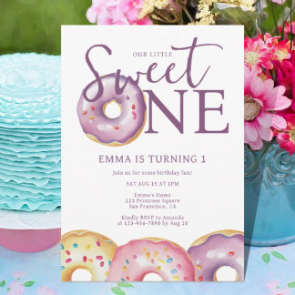 Donut Sweet One 1. Geburtstag Party Einladung