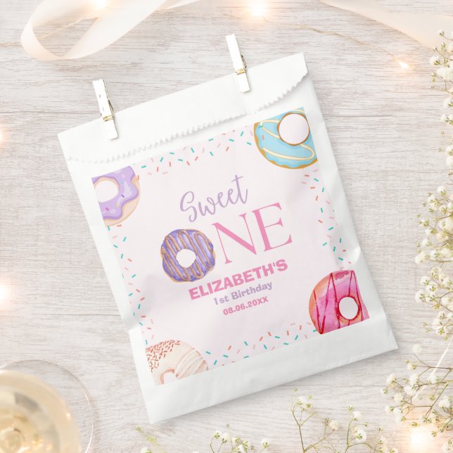Donut Sweet One Birthday Party Donut Birthday Geschenktütchen (Ausgeschnitten)
