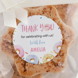 Donut Sweet One Geburtstag Runder Aufkleber