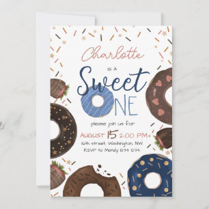 Donut Sweet One Geburtstagseinladung Einladung