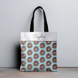 Donut Sweet Sprinkles Pattern Individuelle Name Tasche