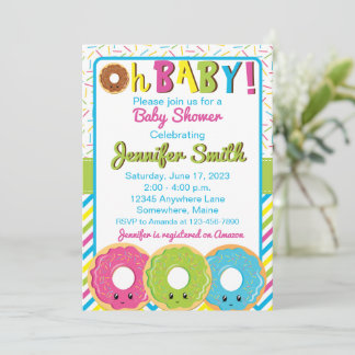 Donut Sweet Stuff Bébé Douche Invitations