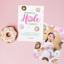 Donut Thanks a Hole Bunch Photo Birthday Thank You
