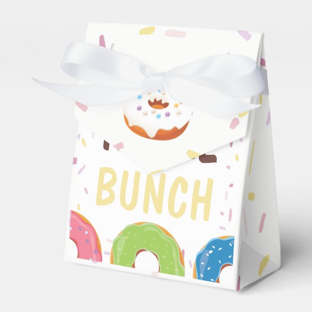 Donut themed Birthday Party Guest Danke Geschenkschachtel (Vorderseite)