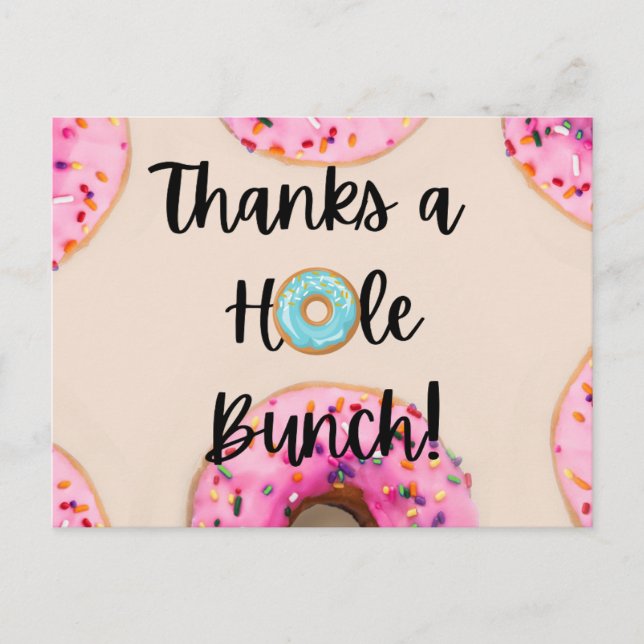 Donut themed Dankeschön Karten (Vorderseite)