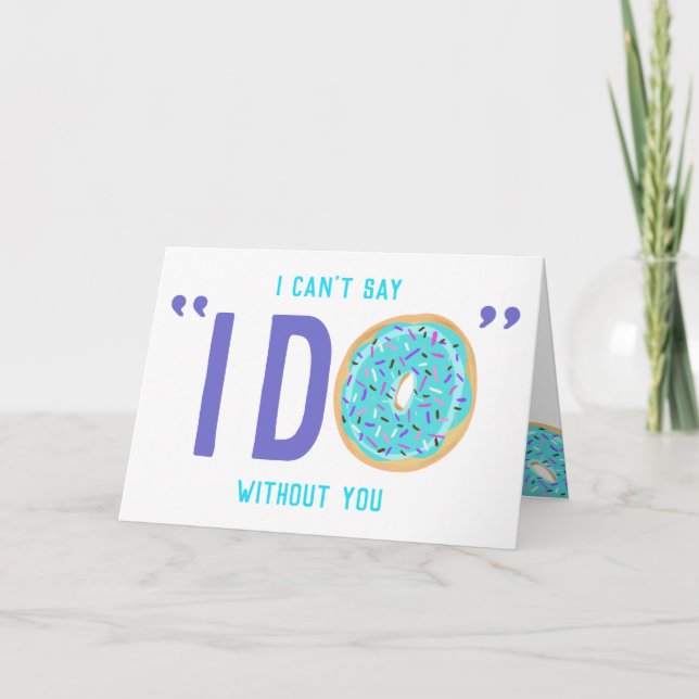 Donut Themed Werden Sie mein Vorschlag von Bridesm Karte (Vorderseite)