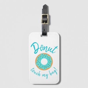 Donut Touch meine Beutel Blau und Schokolade Sprin Gepäckanhänger