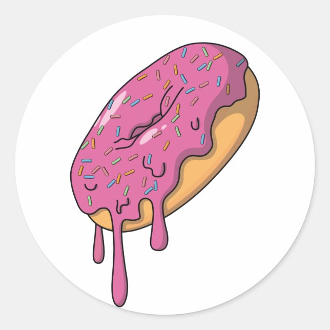 Donut Tropfen Sticker (Vorderseite)