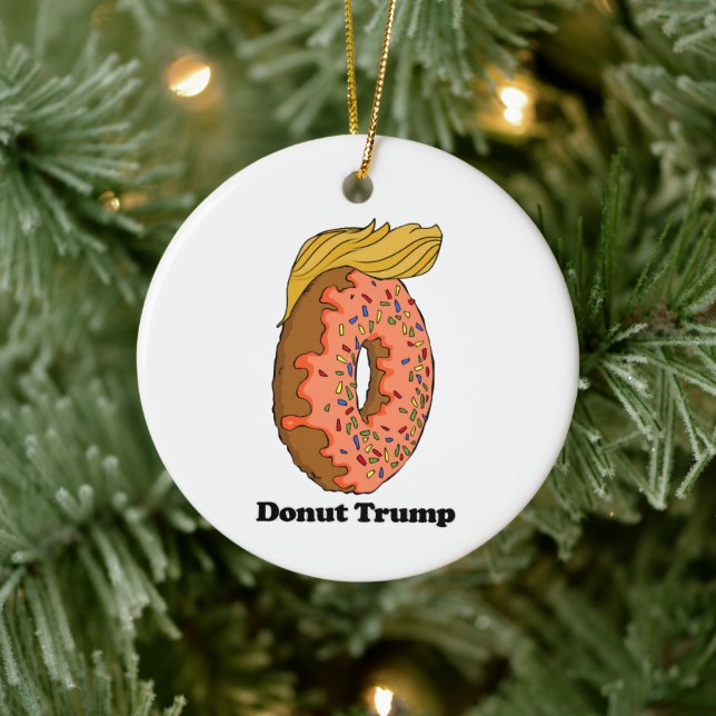 Donut Trump — - Politisch Keramik Ornament (Baum)