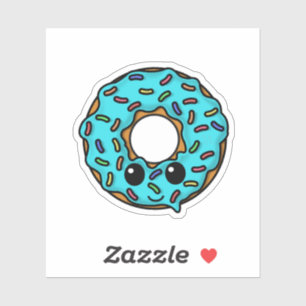 Donut und Sprinkles Sweet Leckerei Aufkleber
