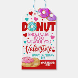 Donut Valentine Favor Tag Geschenkanhänger