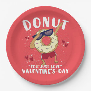 Donut Valentinstag Pappteller
