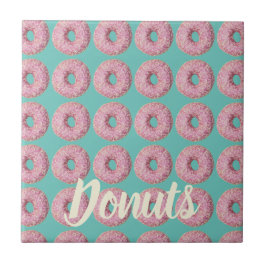 Donut Veganes Muster für Vegetarian Sweet Tooth Fliese