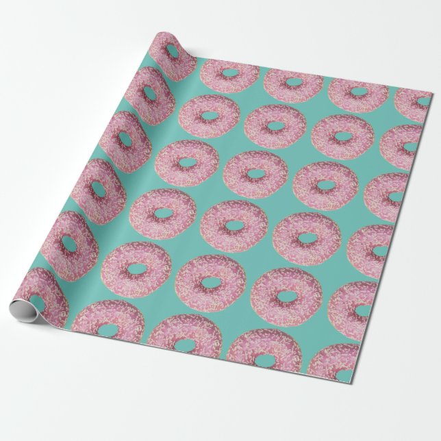 Donut Veganes Muster für Vegetarian Sweet Tooth Geschenkpapier (Ungerollt)
