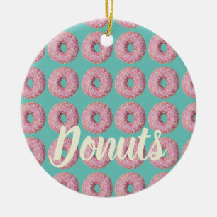 Donut Veganes Muster für Vegetarian Sweet Tooth Keramik Ornament