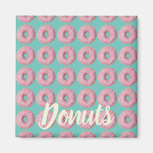 Donut Veganes Muster für Vegetarian Sweet Tooth Magnet