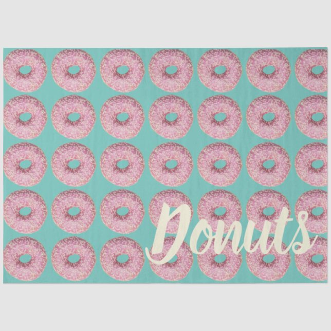 Donut Veganes Muster für Vegetarian Sweet Tooth Seidenpapier (Vorderseite)