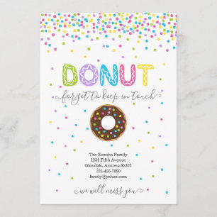 Donut Vergessen, in Touch Adresse Ankündigung Beha