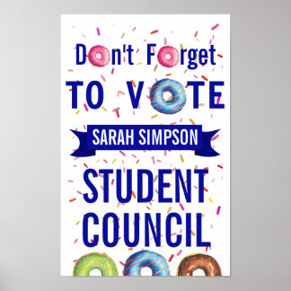 Donut vergessen Wahlplakat abstimmen Poster