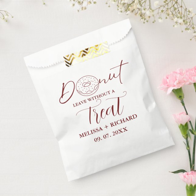 Donut verlass ohne eine Leckerei Hochzeit Donut Ge Geschenktütchen (Versiegelt)