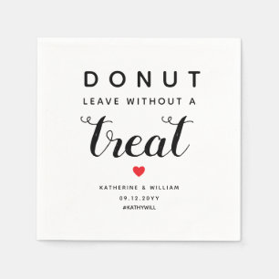 Donut Verlasst ohne Leckerei Hochzeit Serviette