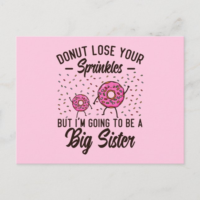 Donut verlieren Ihre Sprinklen Big Sister Postkarte (Vorderseite)