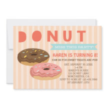 Donut verpassen dieses Party - Donuts Party Einlad