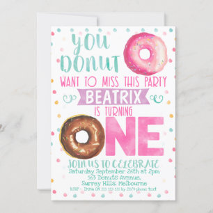 Donut veut manquer cette 1ère invitation d'anniver