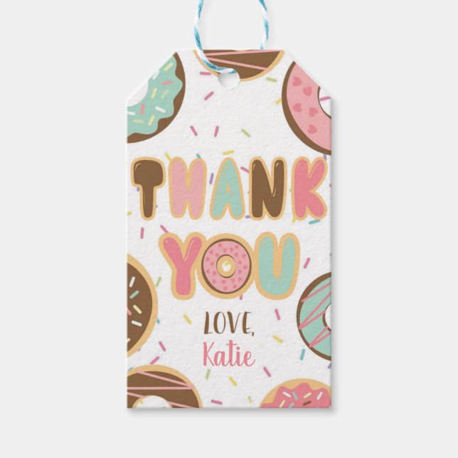 Donut Vielen Dank für Ihr Interesse Tag Geschenkanhänger (Vorderseite)