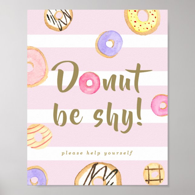 Donut-Wand/Bar-Party-Zeichen Poster (Vorne)