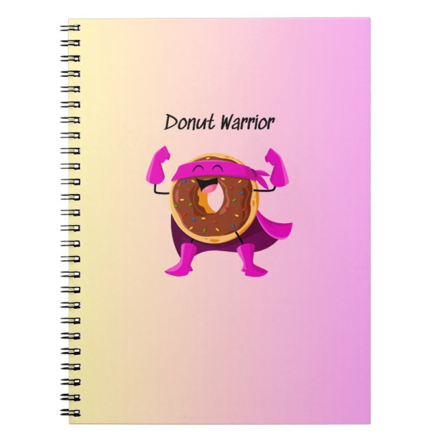 Donut Warrior-Notebook Notizblock (Vorderseite)